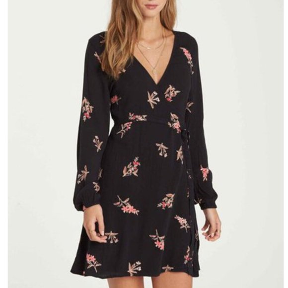 billabong skater dress Element for Billabong Womens Black Floral Skater Dress, size M